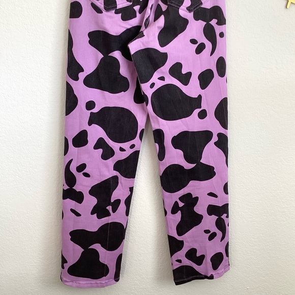 \Machine\ Purple Cow Print Jeans - Picture 13 of 16